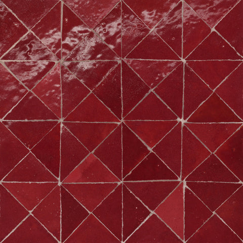 Bedrosians Zagora 12" X 12" Triangle Mosaic Rouge