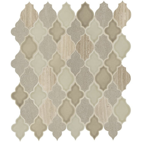 Daltile  Raine 11" X 11" Arabesque Cumulus Grey Bld