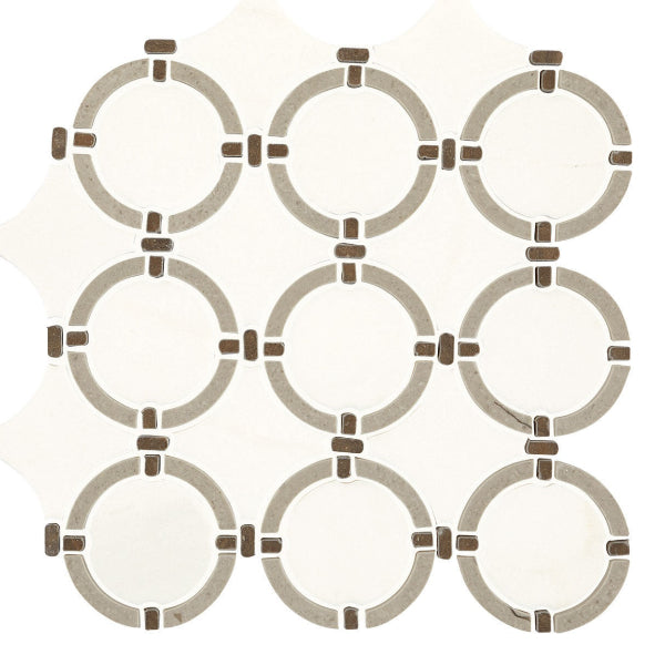 Daltile  Raine 14" X 12" Linked Ring Stratus White Bld