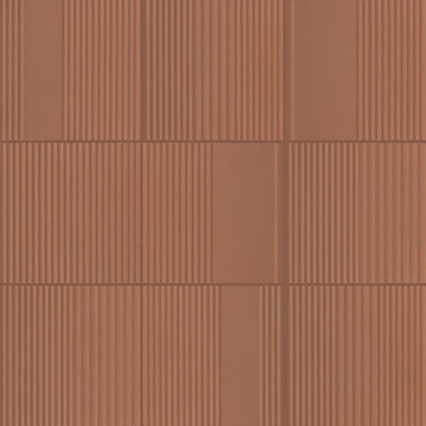 Marazzi Rhyme And Reason 6" X 6" Ripple Mix Warm Terracotta